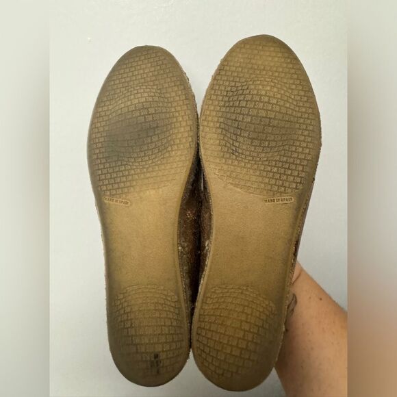 Stuart Weitzman Metallic Leather Espadrille Flats - Picture 8 of 8